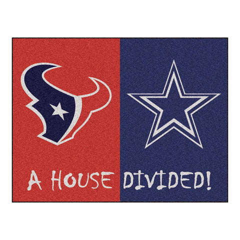 Houston Texans-Dallas Cowboys NFL House Divided NFL All-Star Floor Mat (34x45)