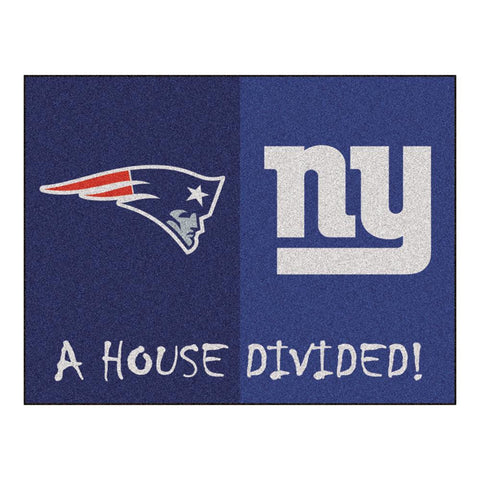 New England Patriots-New York Giants NFL House Divided NFL All-Star Floor Mat (34x45)