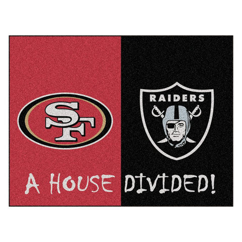 San Francisco 49ers-Oakland Raiders NFL House Divided NFL All-Star Floor Mat (34x45)