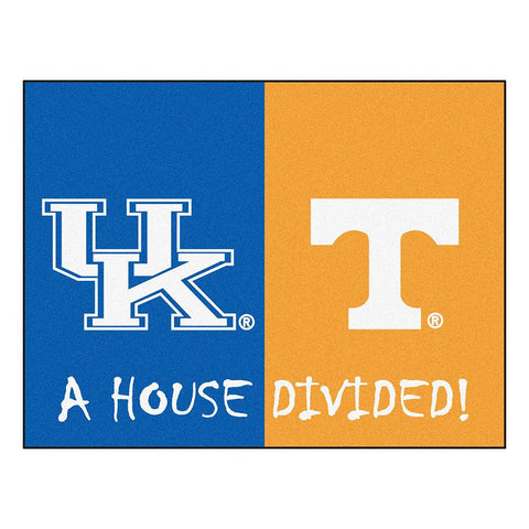 Kentucky Wildcats-tennessee Volunteers Ncaa House Divided "all-star" Floor Mat (34"x45")