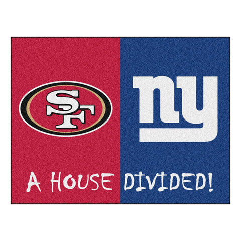San Francisco 49ers-New York Giants NFL House Divided NFL All-Star Floor Mat (34x45)
