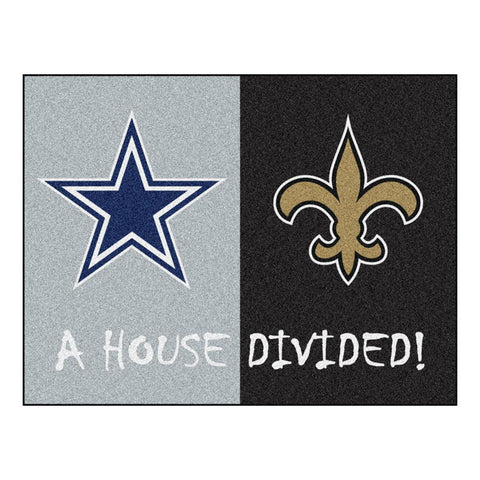 Dallas Cowboys-New Orleans Saints NFL House Divided NFL All-Star Floor Mat (34x45)