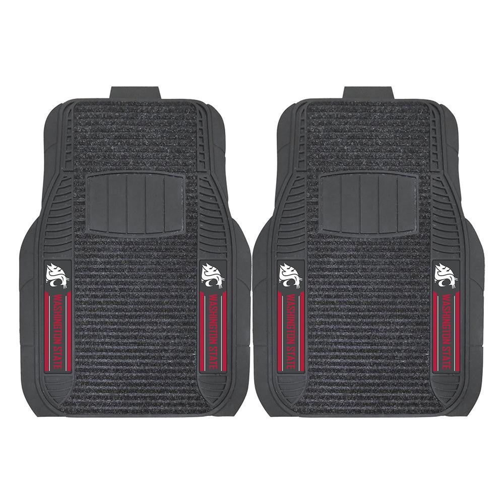 Washington State Cougars Ncaa Deluxe 2-piece Vinyl Car Mats