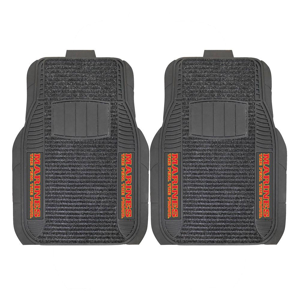 Us Marines Armed Forces Deluxe 2-piece Vinyl Car Mats