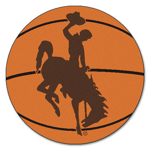 Wyoming Cowboys Ncaa "basketball" Round Floor Mat (29")