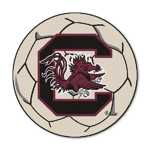 South Carolina Fighting Gamecocks Ncaa "soccer Ball" Round Floor Mat (29")