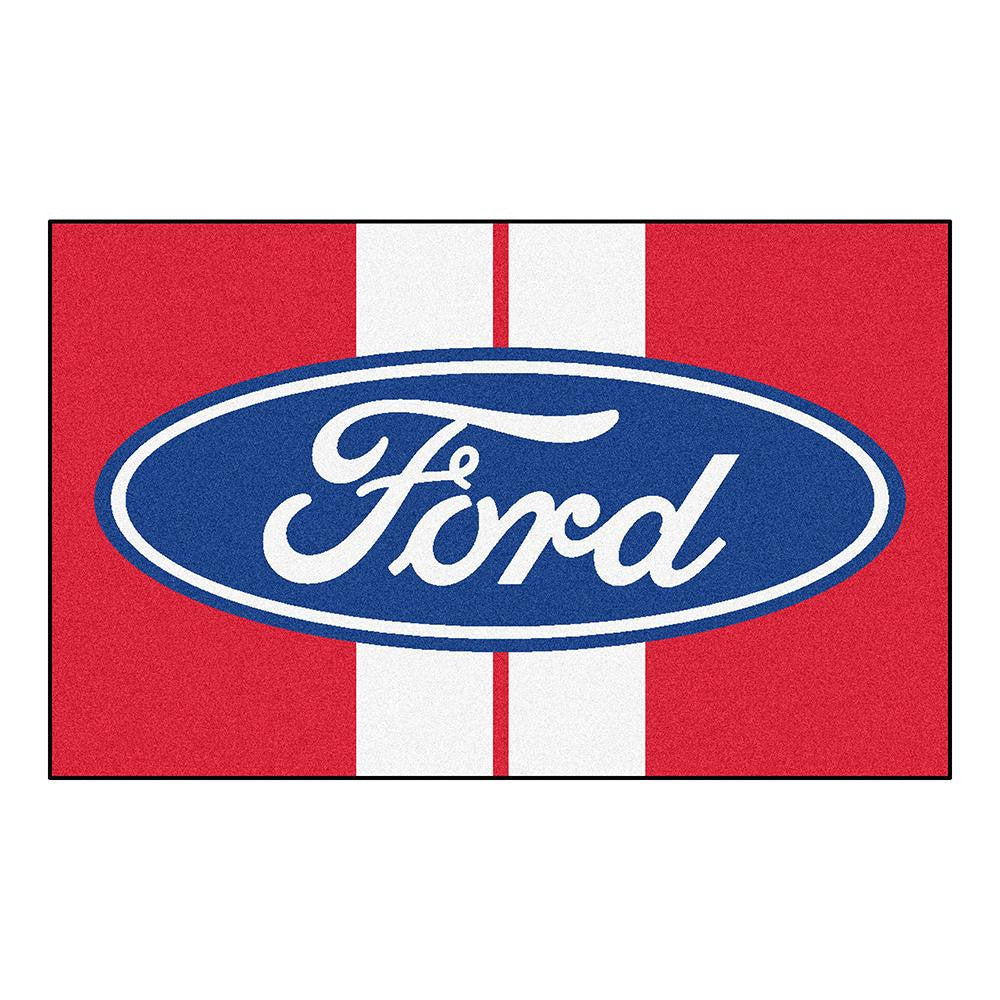 Ford "ford Oval With Stripes"  4x6 Rug (46"x72")