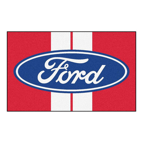 Ford "ford Oval With Stripes"  4x6 Rug (46"x72")