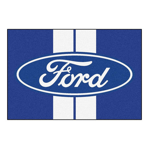 Ford "ford Oval With Stripes"  5x8 Rug (60"x92")