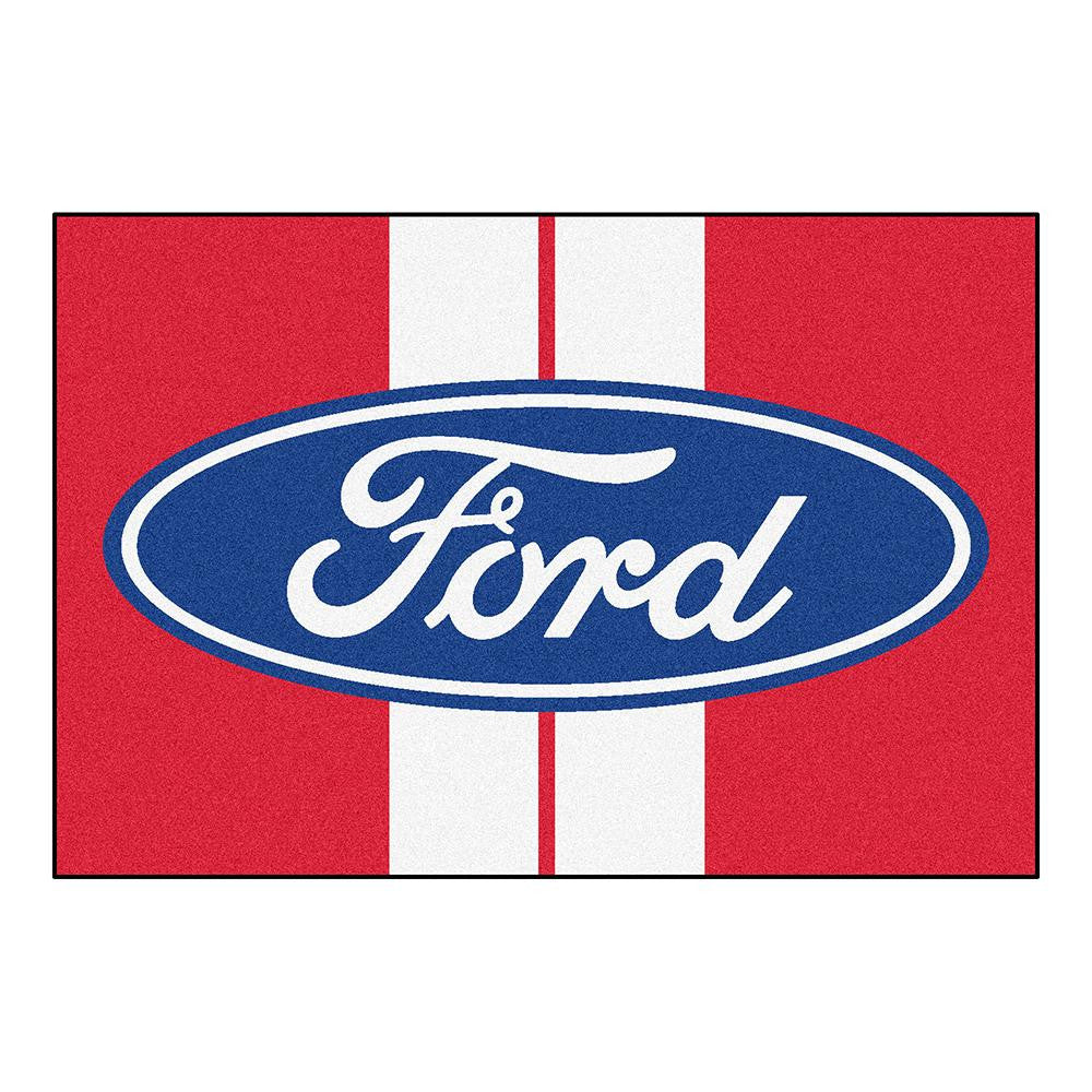 Ford "ford Oval With Stripes"  5x8 Rug (60"x92")