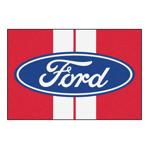 Ford "ford Oval With Stripes"  5x8 Rug (60"x92")