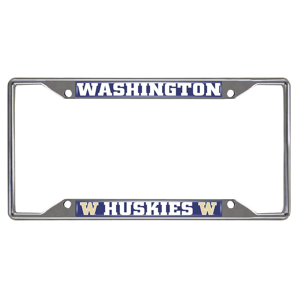 Washington Huskies Ncaa Chrome License Plate Frame