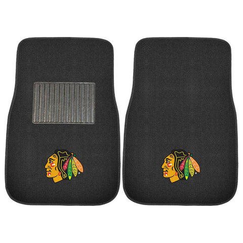Chicago Blackhawks NHL 2-pc Embroidered Car Mat Set