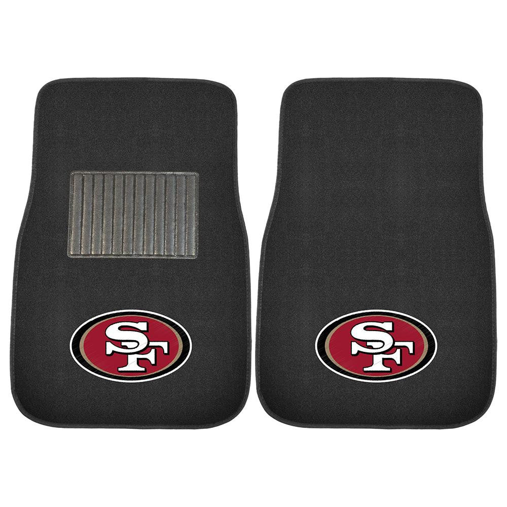 San Francisco 49ers NFL 2-pc Embroidered Car Mat Set