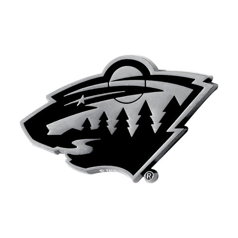 Minnesota Wild NHL Chrome Car Emblem (2.3in x 3.7in)