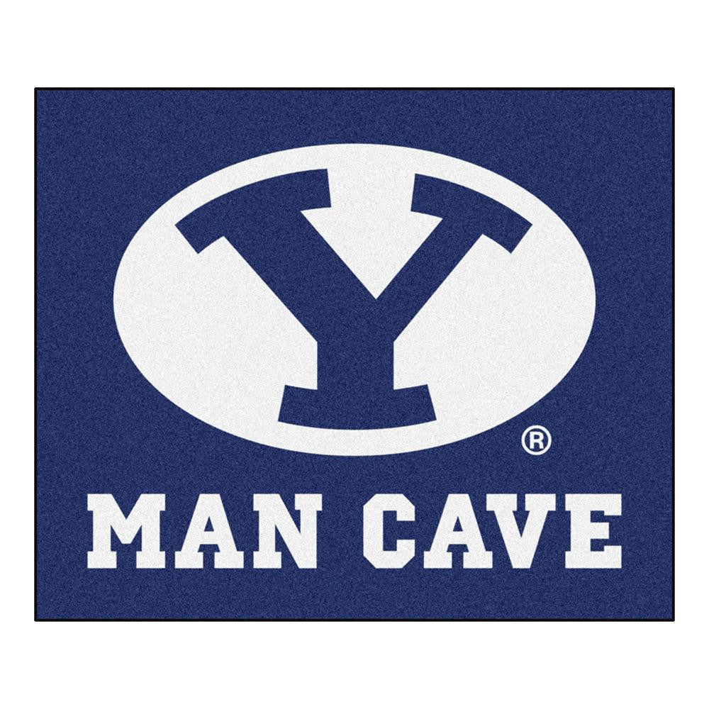 Brigham Young Cougars Ncaa Man Cave "tailgater" Floor Mat (60in X 72in)