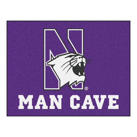 Northwestern Wildcats Ncaa Man Cave "all-star" Floor Mat (34in X 45in)
