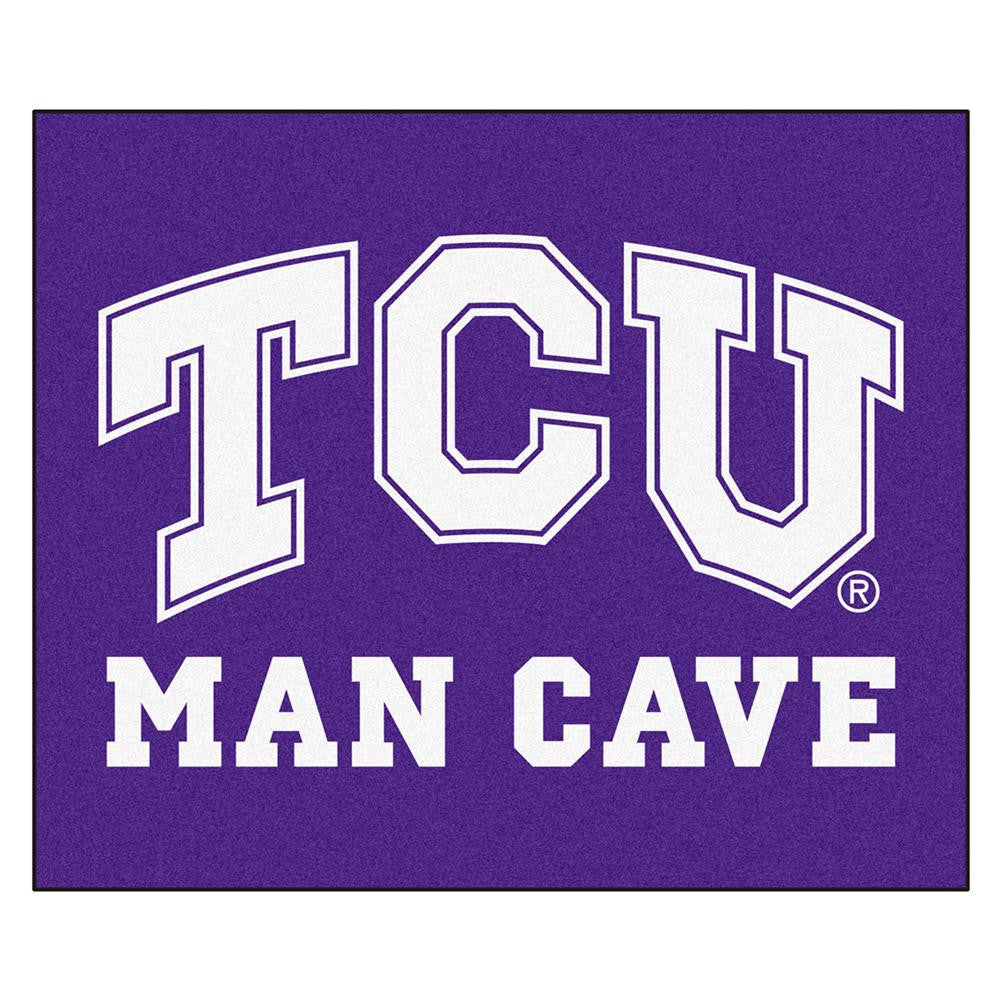 Texas Christian Horned Frogs Ncaa Man Cave "tailgater" Floor Mat (60in X 72in)