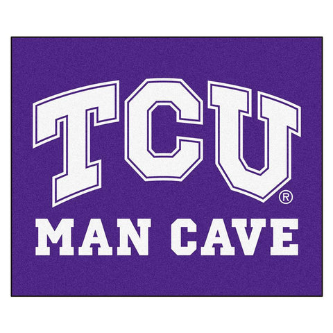 Texas Christian Horned Frogs Ncaa Man Cave "tailgater" Floor Mat (60in X 72in)
