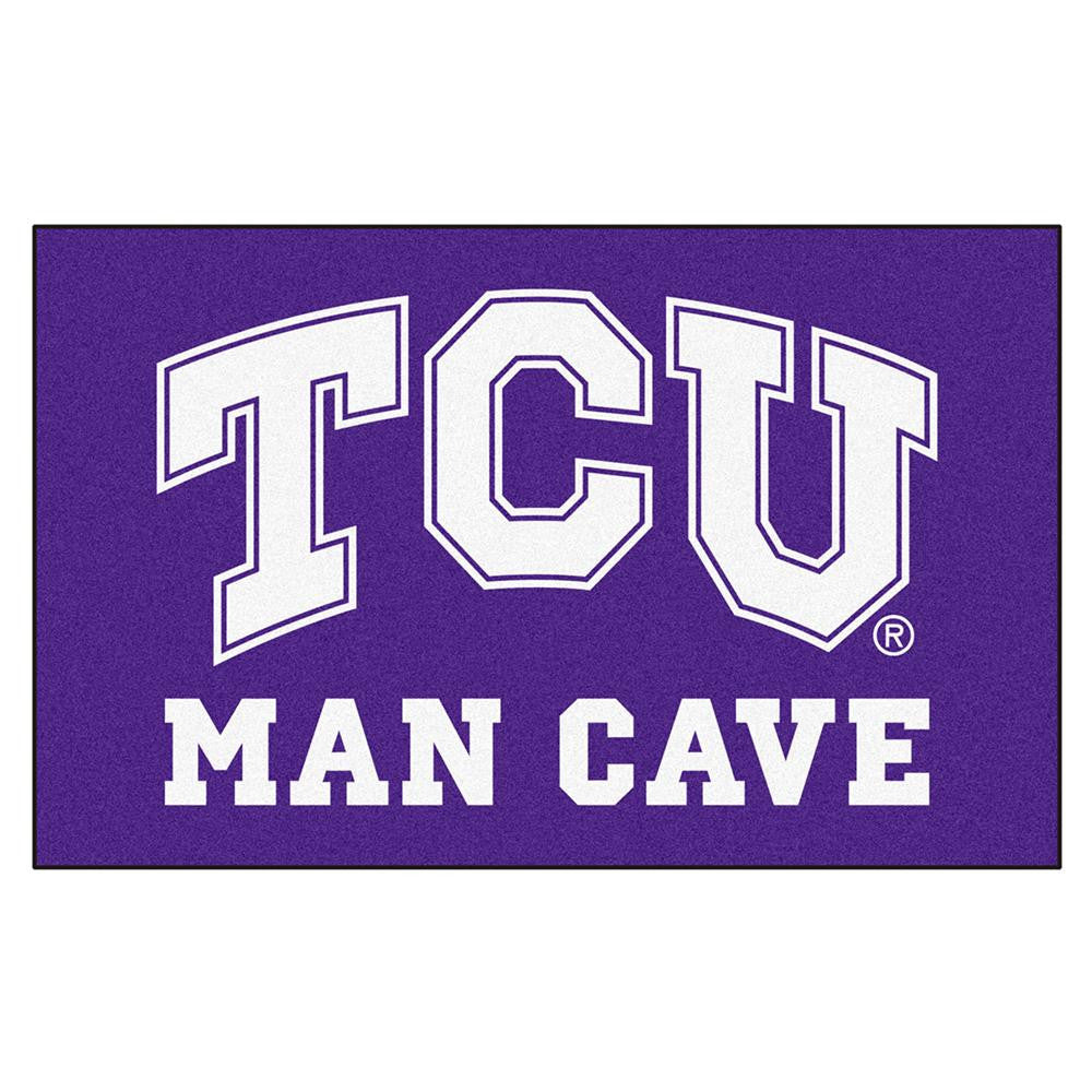 Texas Christian Horned Frogs Ncaa Man Cave "ulti-mat" Floor Mat (60in X 96in)