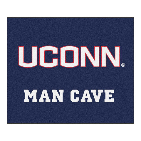 Connecticut Huskies Ncaa Man Cave "tailgater" Floor Mat (60in X 72in)