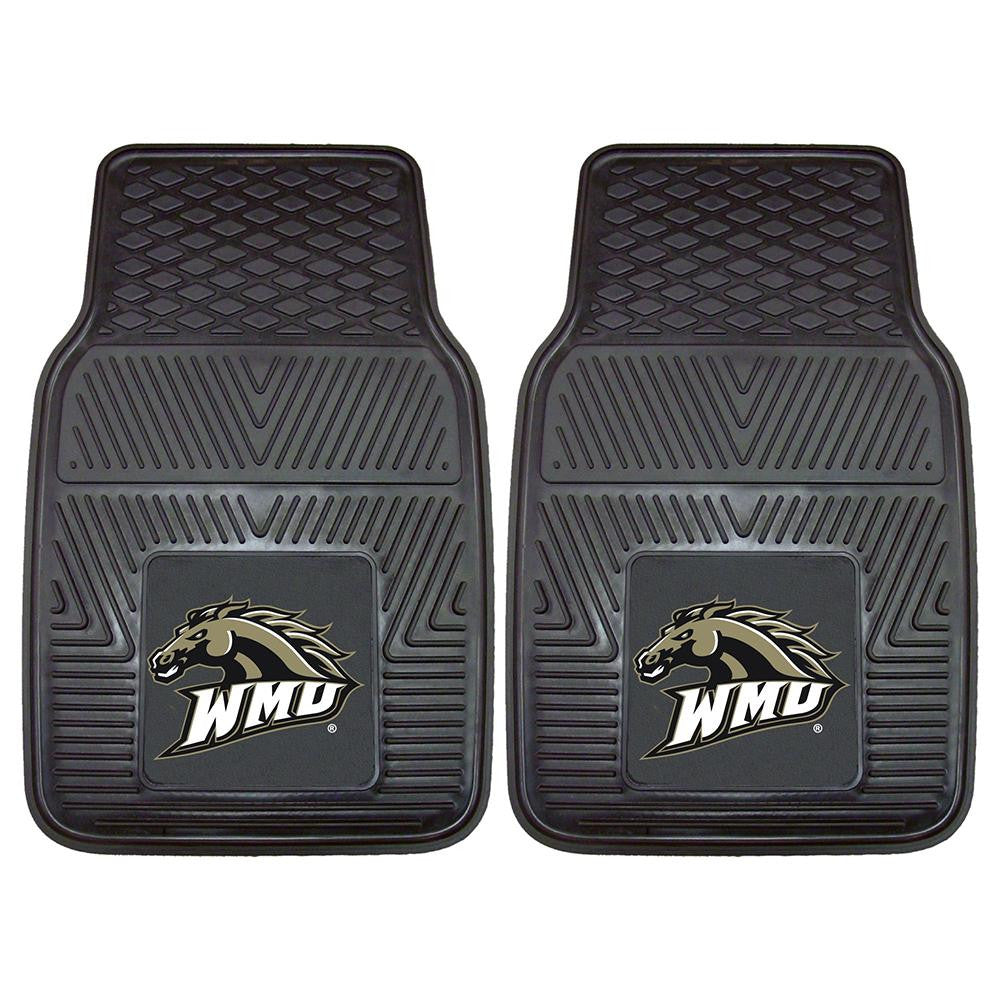 Western Michigan Broncos Ncaa Heavy Duty 2-piece Vinyl Car Mats (18"x27")