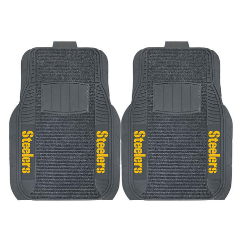 Pittsburgh Steelers NFL Deluxe 2-Piece Vinyl Car Mats (20x27)