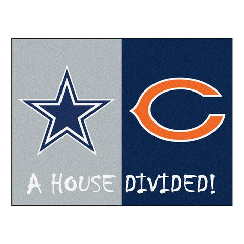 Dallas Cowboys-Chicago Bears NFL House Divided NFL All-Star Floor Mat (34x45)
