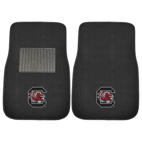 South Carolina Gamecocks Ncaa 2-pc Embroidered Car Mat Set