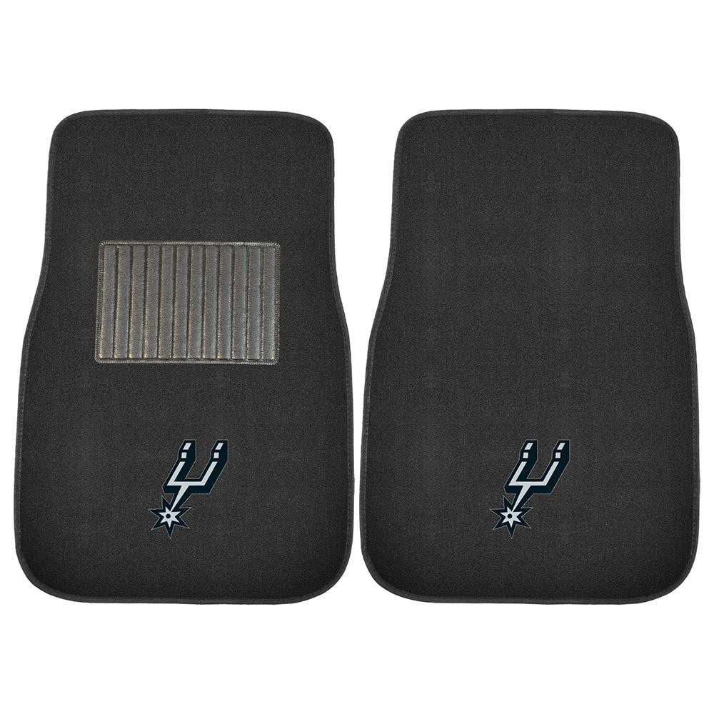 San Antonio Spurs NBA 2-pc Embroidered Car Mat Set