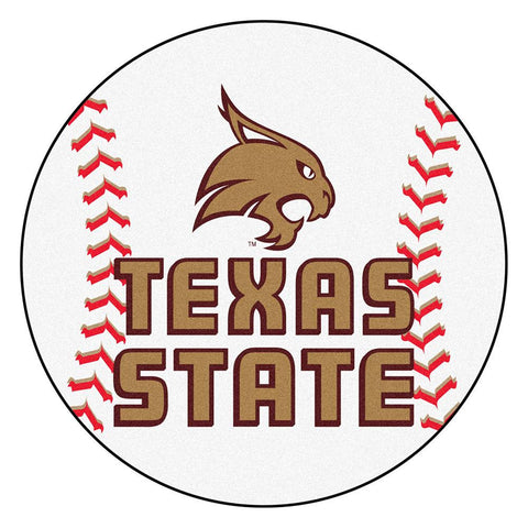 Texas State Bobcats Ncaa "baseball" Round Floor Mat (29")