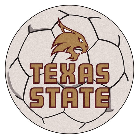 Texas State Bobcats Ncaa "soccer Ball" Round Floor Mat (29")