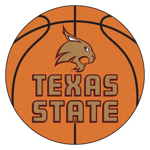 Texas State Bobcats Ncaa "basketball" Round Floor Mat (29")