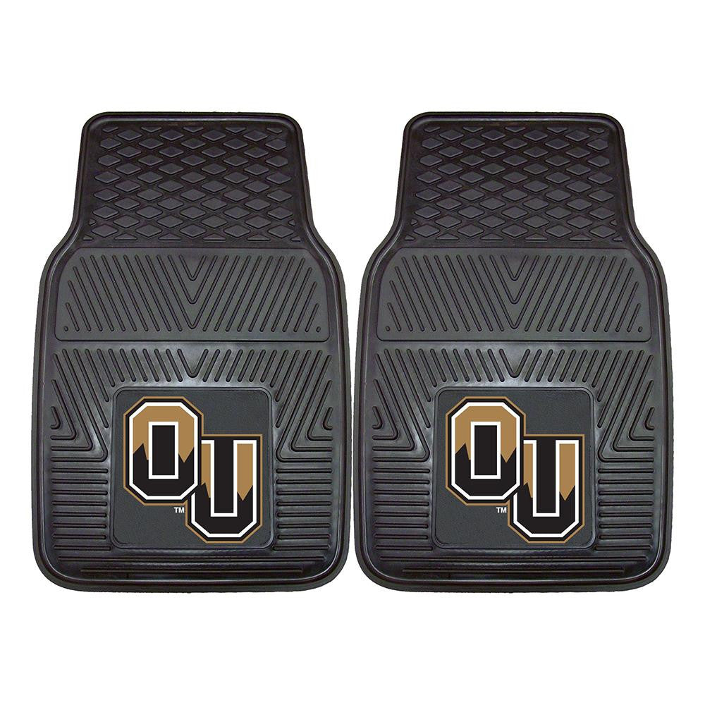 Oakland Golden Grizzles Ncaa Heavy Duty 2-piece Vinyl Car Mats (18"x27")