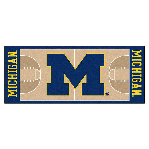 Michigan Wolverines Ncaa Large Court Runner (29.5x54)