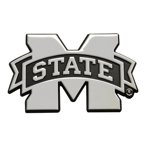 Mississippi State Bulldogs Ncaa Chrome Car Emblem (2.3in X 3.7in)