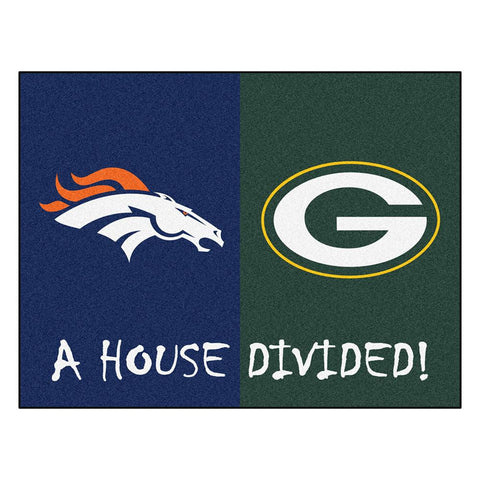 Broncos - Packers NFL House Divided NFL All-Star Floor Mat (34x45)