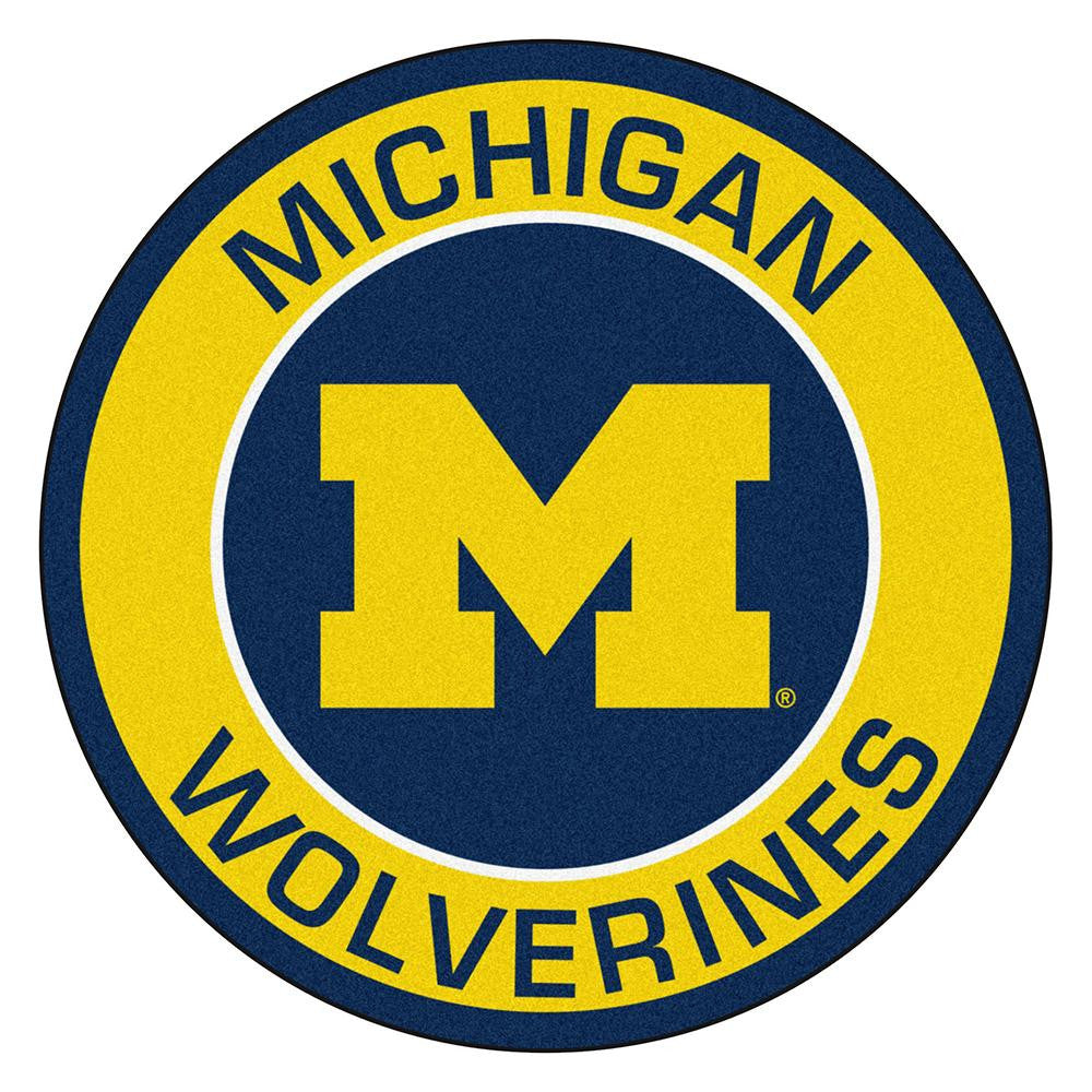 Michigan Wolverines Ncaa Rounded Floor Mat (29in)