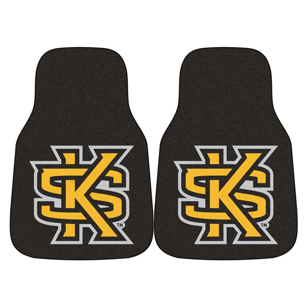 Kennesaw State Owls Ncaa 2-piece Printed Carpet Car Mats (18"x27")