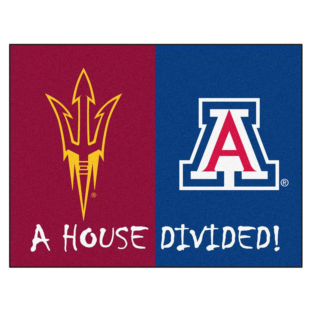 Arizona State - Arizona Ncaa House Divided Nfl "all-star" Floor Mat (34"x45")