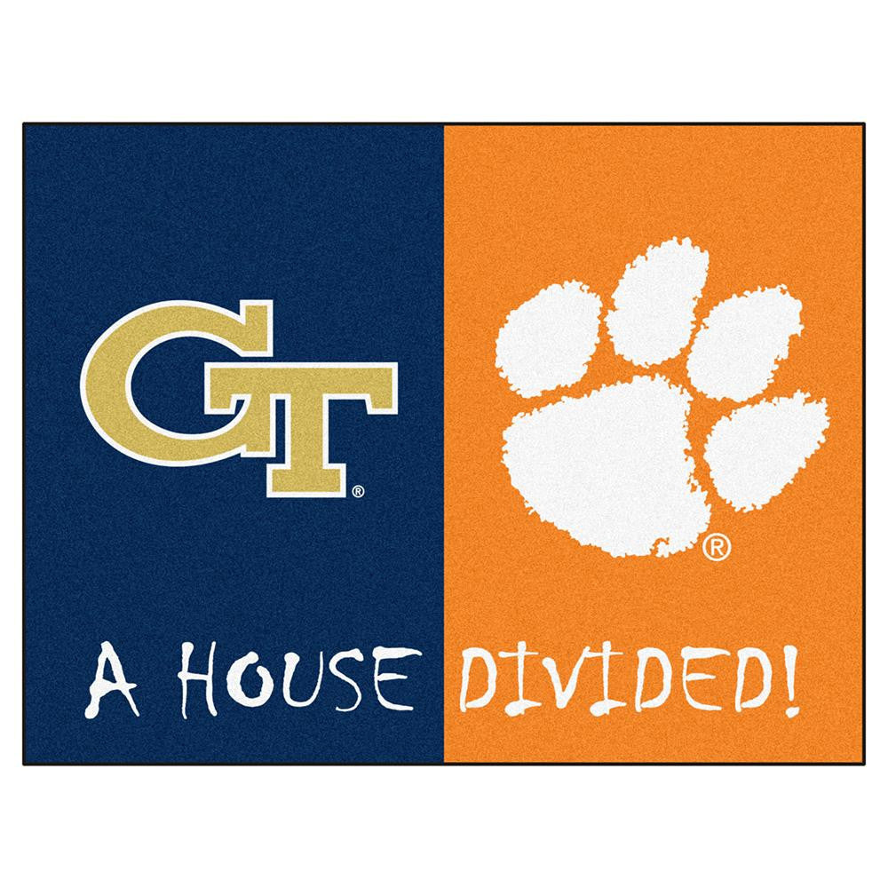 Georgia Tech - Clemson Ncaa House Divided Nfl "all-star" Floor Mat (34"x45")