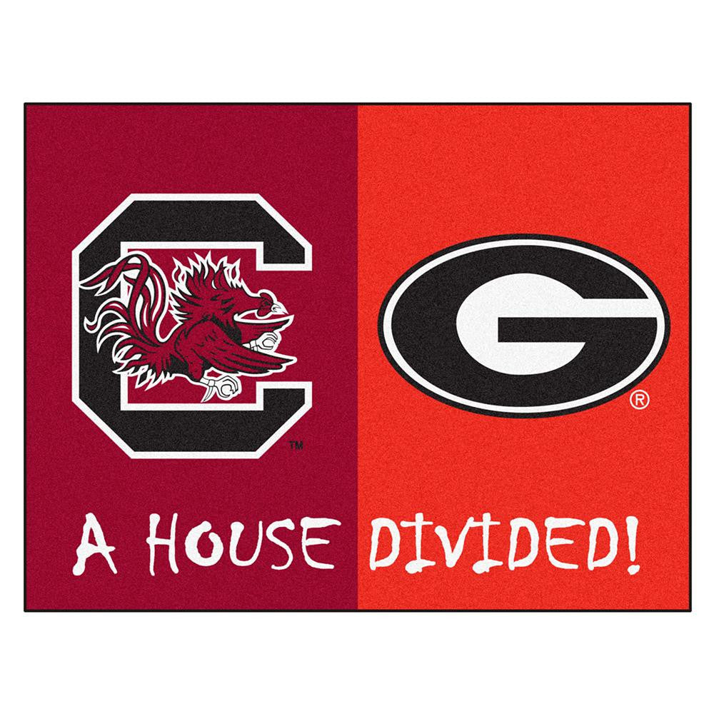 South Carolina - Georgia Ncaa House Divided Nfl "all-star" Floor Mat (34"x45")