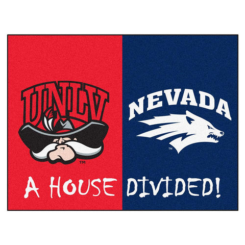 Unlv - Nevada Ncaa House Divided Nfl "all-star" Floor Mat (34"x45")