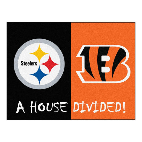 Steelers - Bengals NFL House Divided NFL All-Star Floor Mat (34x45)