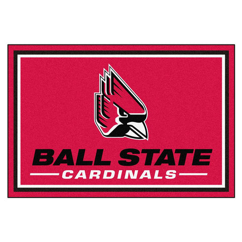 Ball State Cardinals Ncaa 5ft X 8ft  Rug