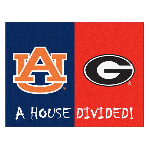 Auburn Tigers-georgia Bulldogs Ncaa House Divided "all-star" Floor Mat (34"x45")