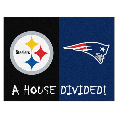 Pittsburgh Steelers-New England Patriots NFL House Divided All-Star Floor Mat (34x45)