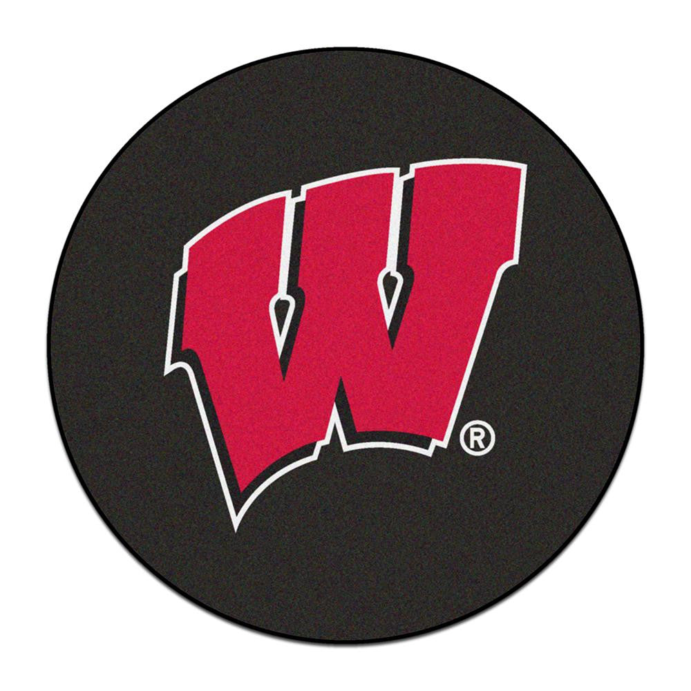 Wisconsin Badgers Ncaa Puck Mat (29" Diameter)