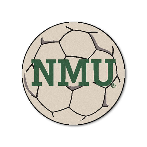 Northern Michigan Wildcats Ncaa "soccer Ball" Round Floor Mat (29")