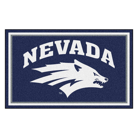 Nevada Wolf Pack Ncaa 4x6 Rug (46"x72")